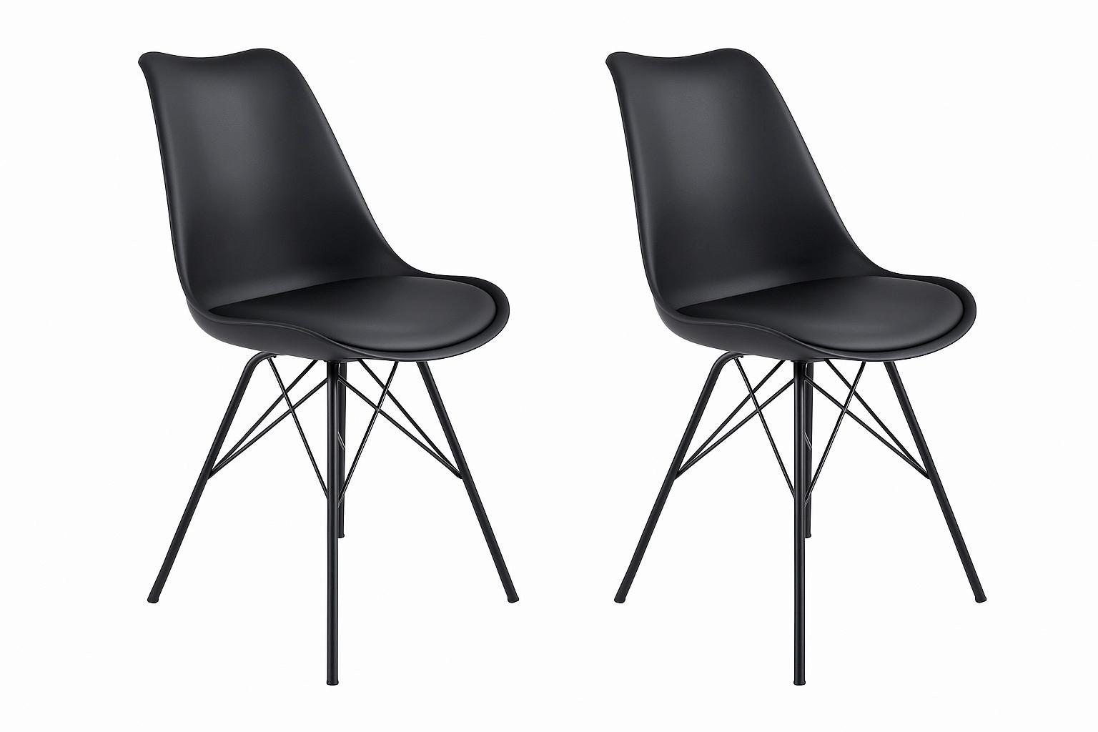 Barhocker-Set Monaco Schwarz B: 44 cm - Schwarz, MODERN, Textil/Metall (44cm) - MID.YOU