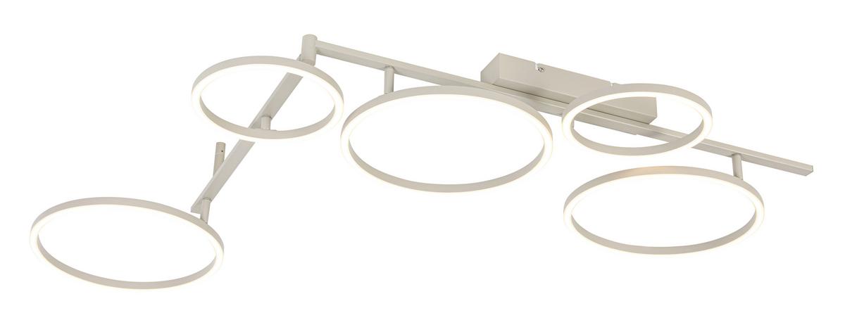 LED-Deckenleuchte Cemil - Sandfarben, Basics, Kunststoff/Metall (125/88/12cm) - Luca Bessoni