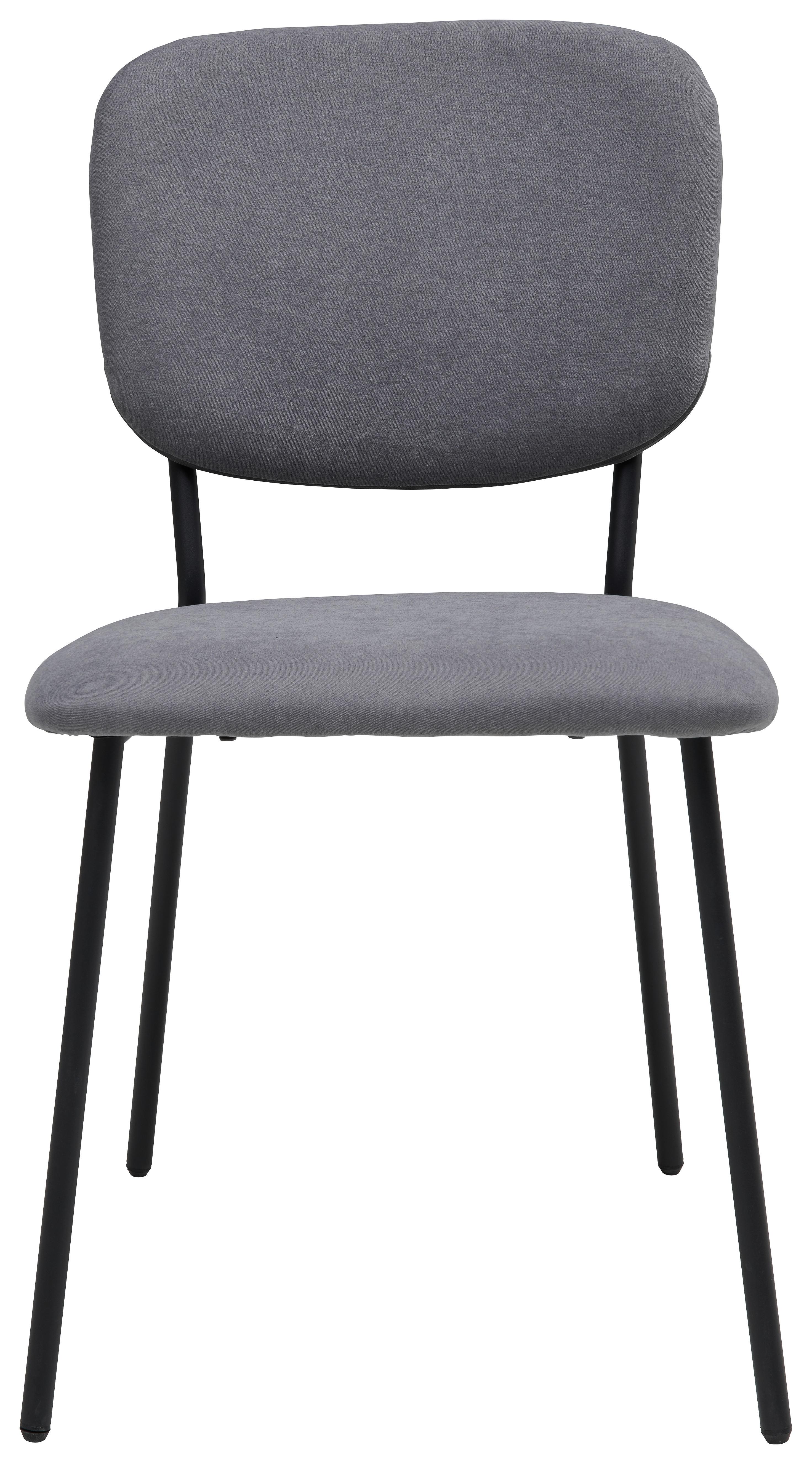 Čtyřnohá Židle Gaia - šedá/černá, Konvenční, kov/dřevo (47/85/56cm)