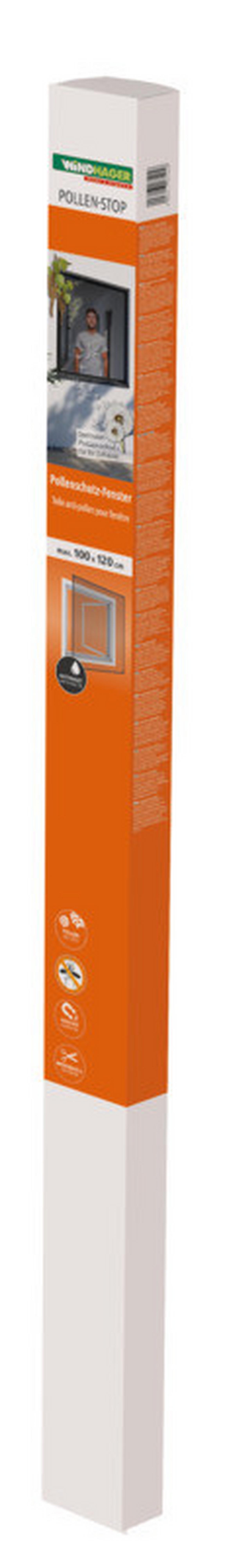 Fliegengitter Fenster 100x120 cm Anthrazit Magnetverschluss - Anthrazit, Basics (100/120cm)
