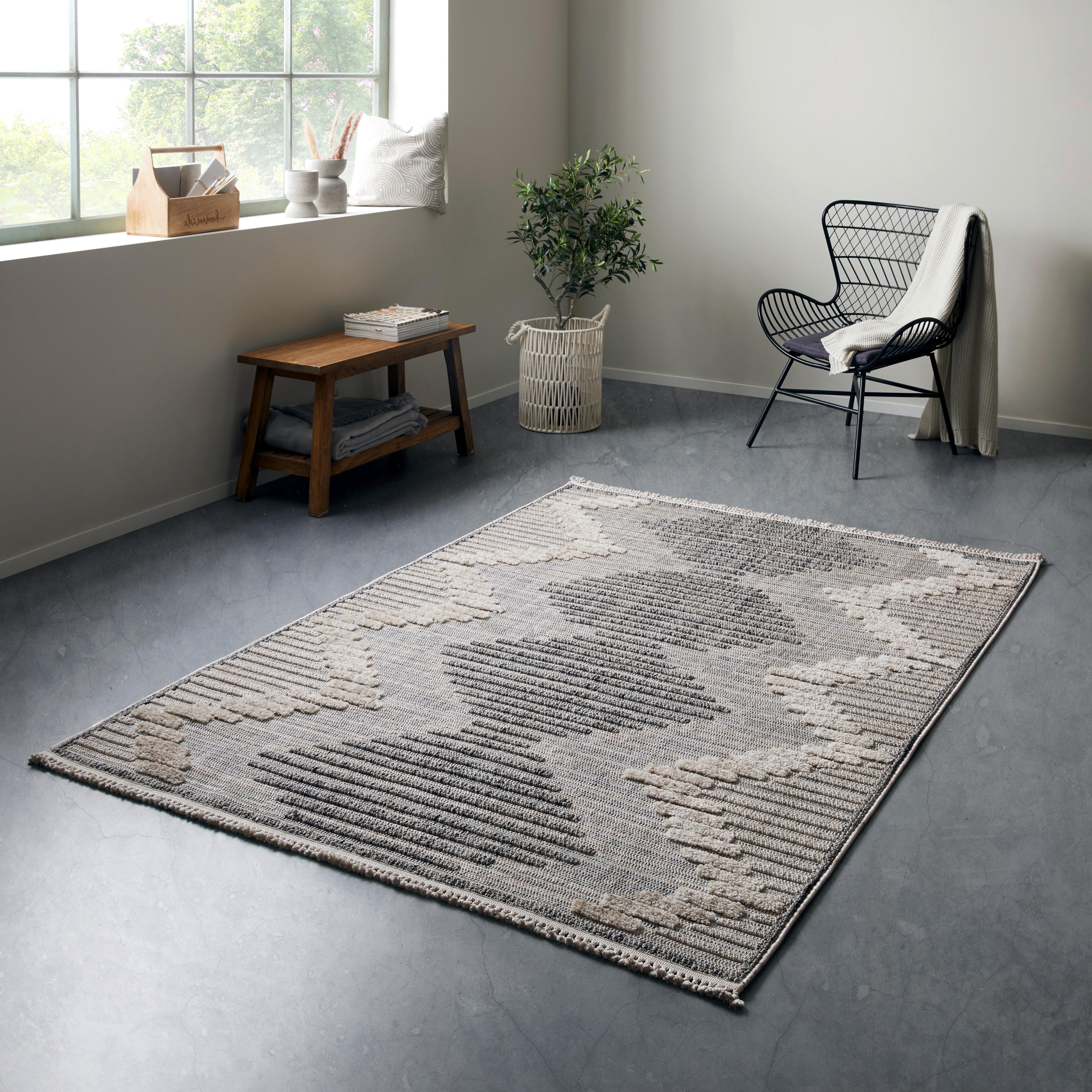 KOBEREC TKANÝ NA PLOCHO Valencia, 160/230cm - béžová, Moderní, textil (160/230cm) - Mömax