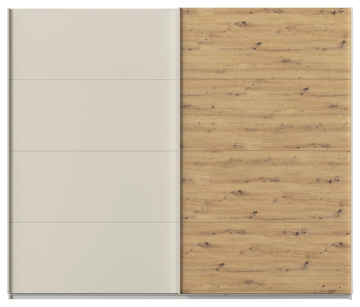 Schwebetürenschrank Feldkirch 271cm Champagner/Eiche Artisan - Champagner/Eiche Artisan, Trend, Holzwerkstoff (271/229/61cm) - Luca Bessoni