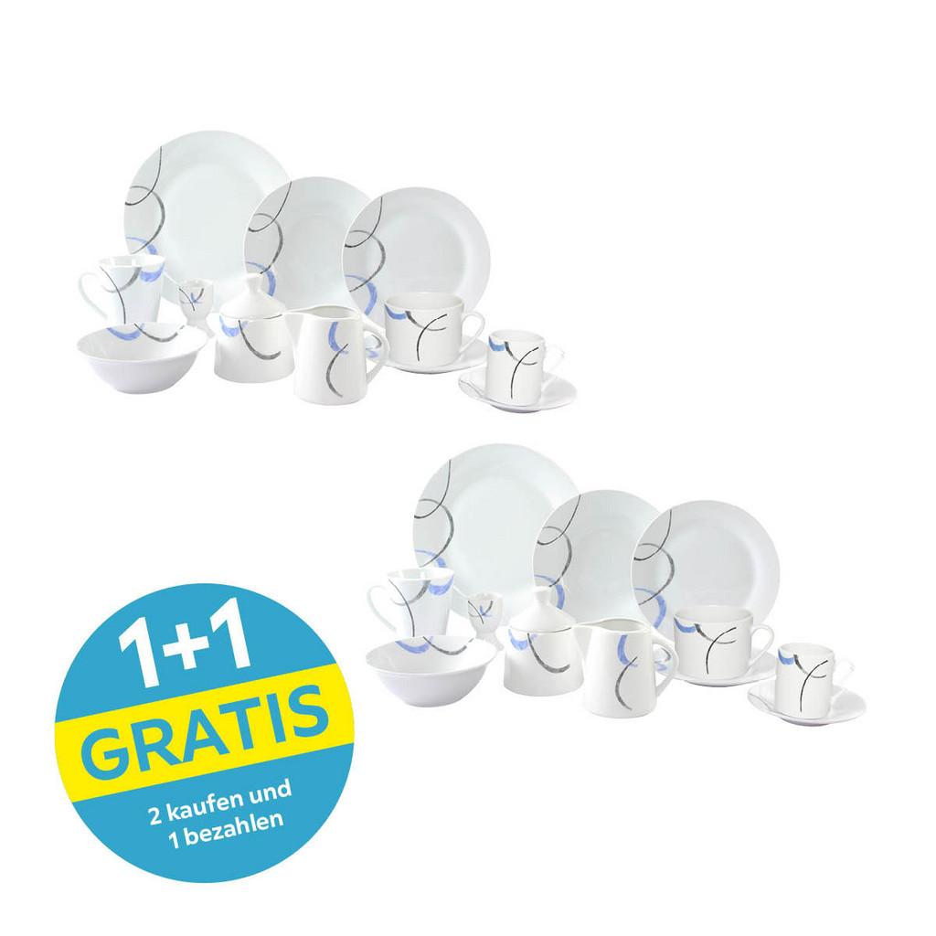 Kombiservice Kathalea Keramik 6 Personen Geschirr Set