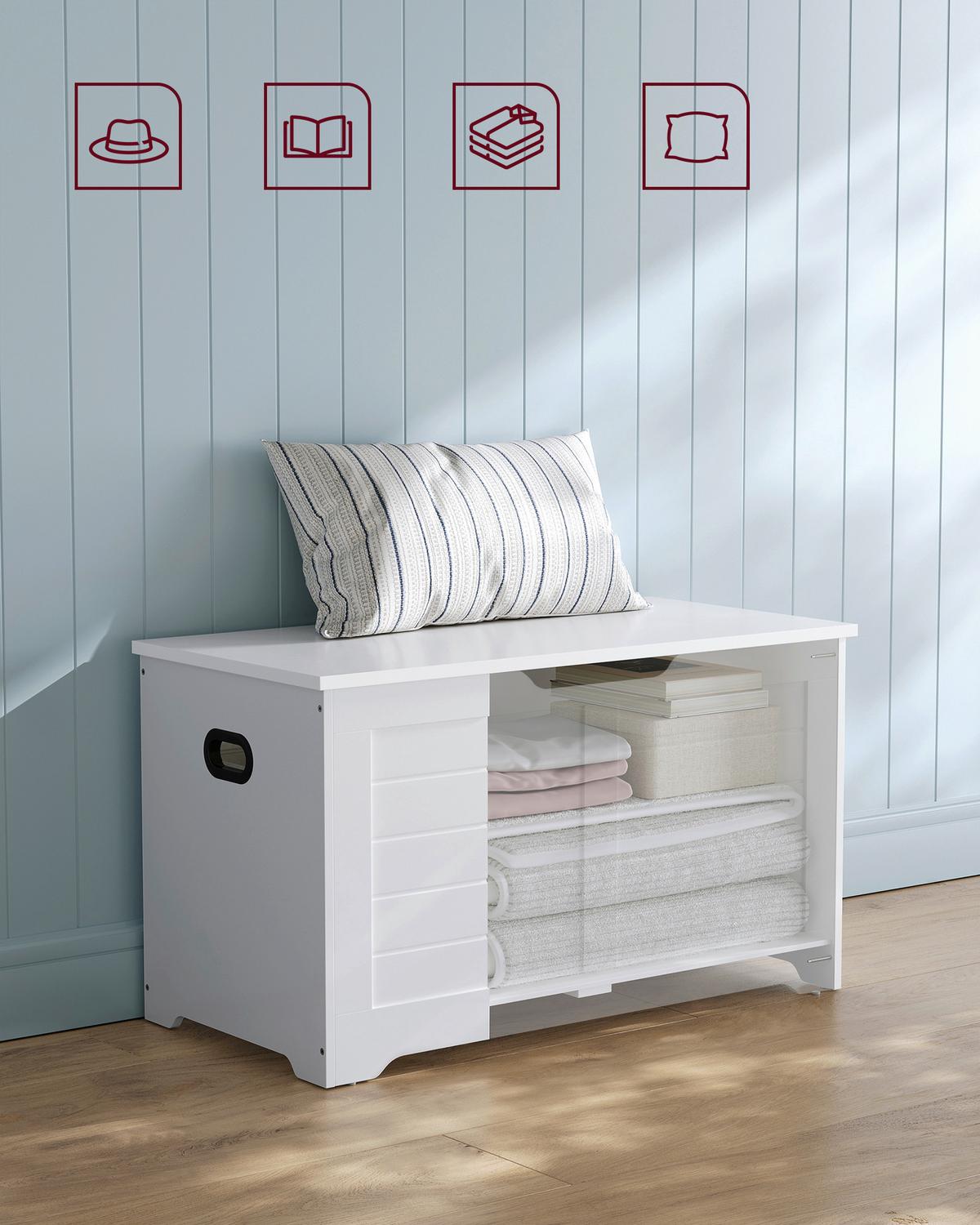 LAVICA DO PREDSIENE BIELA - biela, Trend, kompozitné drevo/plast (80/46/40cm) - Boxxx
