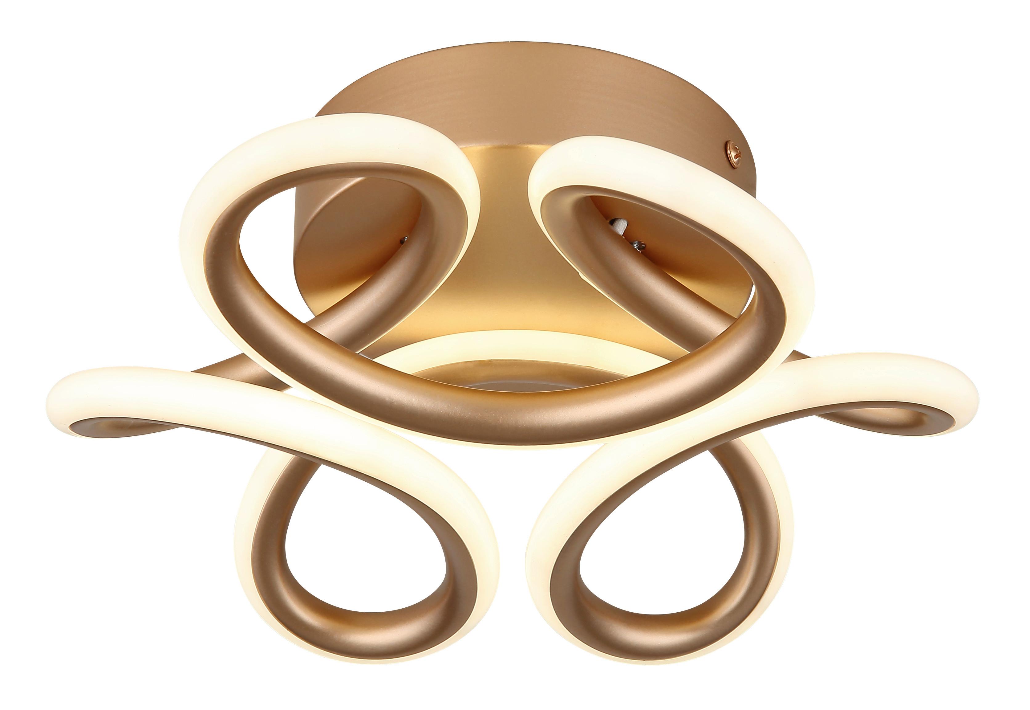 LED-Deckenleuchte 67386-24ch Melisand - Champagner/Weiß, Design, Kunststoff/Metall (26/10cm) - Globo