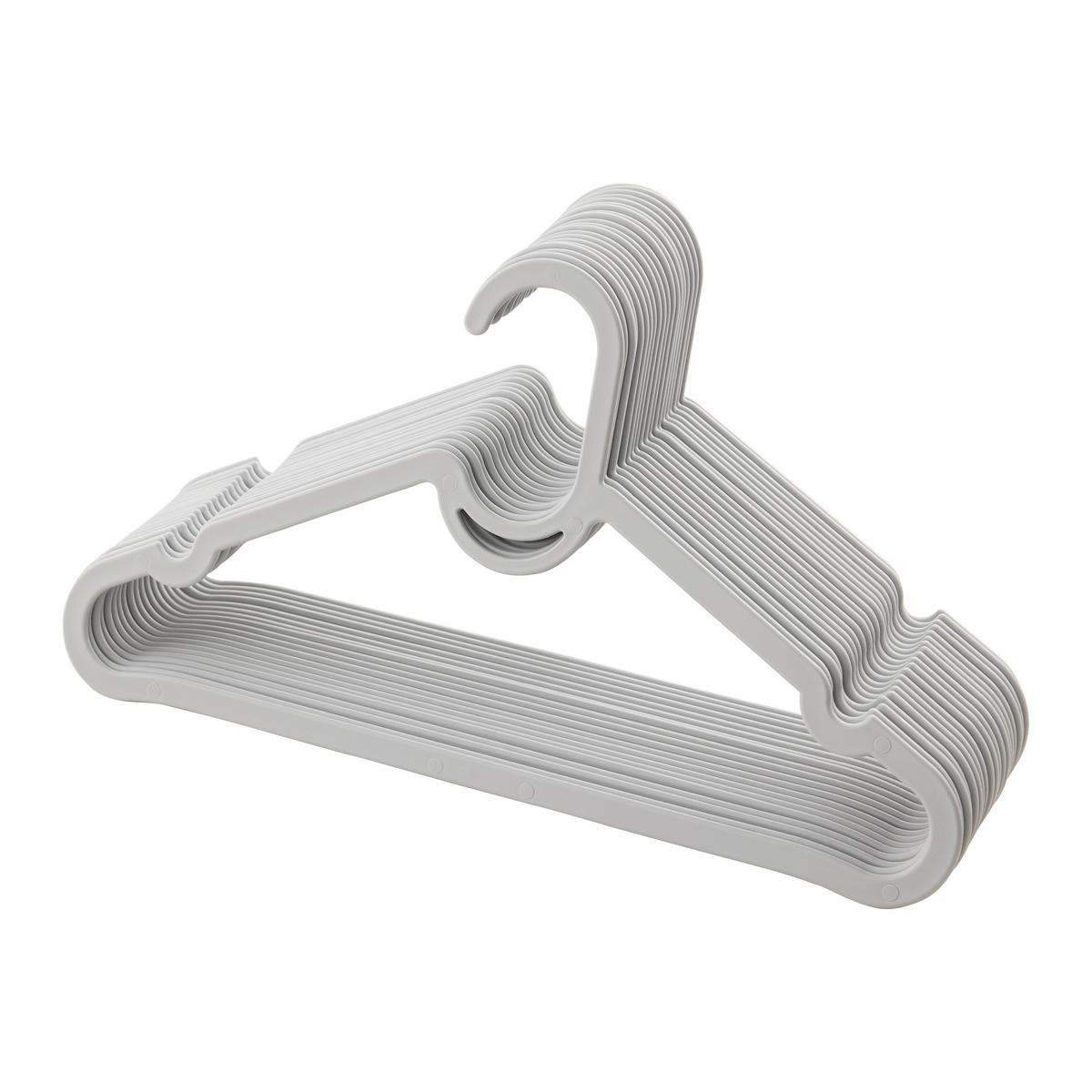 Sada vešiakov MARA - 20 PCS - svetlosivá/béžová, Modern, plast (39/20,5/6,3cm) - Mömax