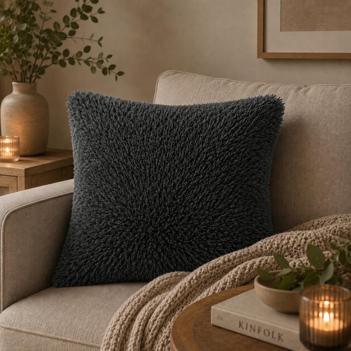 Díszpárna Trelleborg Kb. 45/45cm - antracit, Romantik / Landhaus, textil (45/45cm) - James Wood