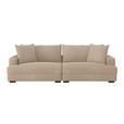 Megasofa Pelle-Megasofa - Wengefarben/Beige, Trend, Textil (261/124cm) - Luca Bessoni
