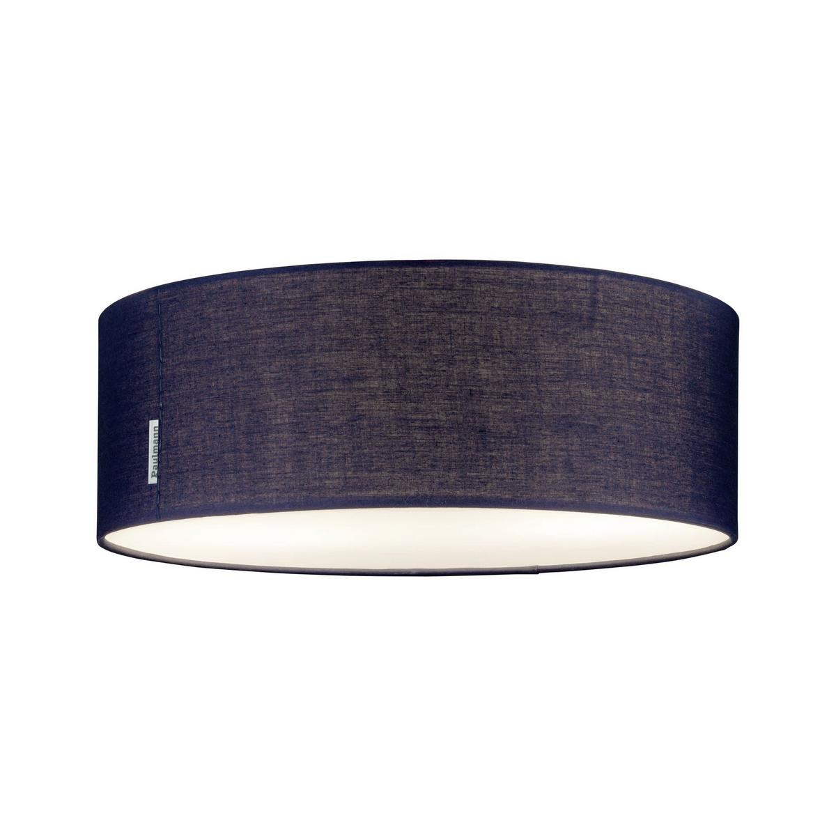 Deckenleuchte Ø 38 cm, 2-Flammig, dimmbar - Dunkelblau, Basics, Textil (38/13cm) - Paulmann