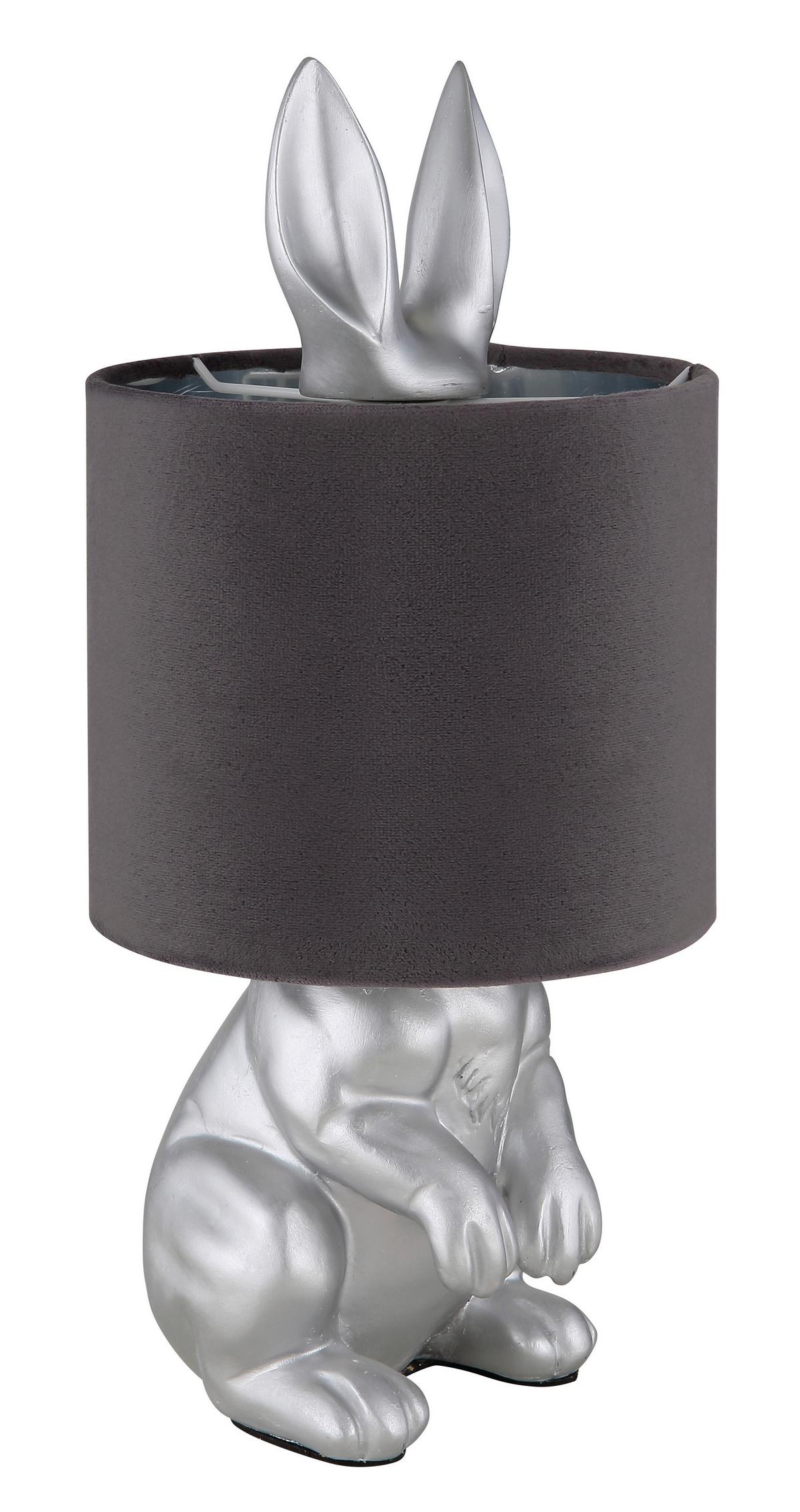 Tischleuchte 21633s - Silberfarben/Schwarz, Trend, Kunststoff (18/41cm) - Globo