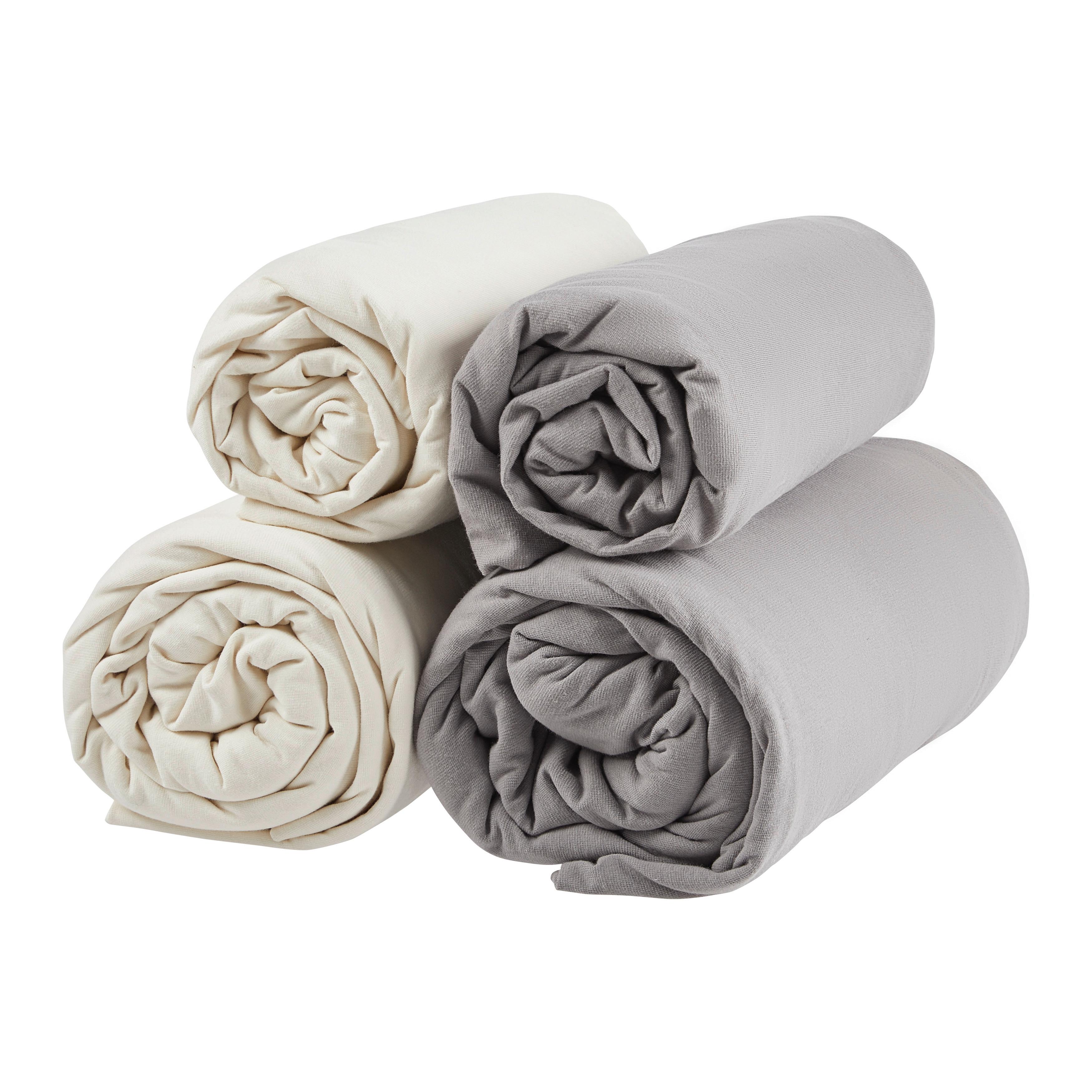 ELASTICKÉ PROSTĚRADLO PROMO - přírodní barvy, textil (100/200/30cm)