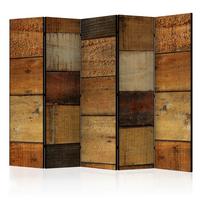 PARAVENT Braun Cognac B: 225 cm - Cognac/Braun, Basics, Holz/Kunststoff (225/172/3cm) - artgeist