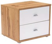 Nachtkästchen 4-you - Tölgyfa/Fehér, konvencionális, Faalapú anyag (50/38.1/35.2cm)