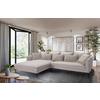 Ecksofa Piazza Beige S: 187x321 cm - Beige/Schwarz, Design, Textil (187/321cm) - Livetastic