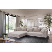 Ecksofa Piazza Beige S: 187x321 cm - Beige/Schwarz, Design, Textil (187/321cm) - Livetastic