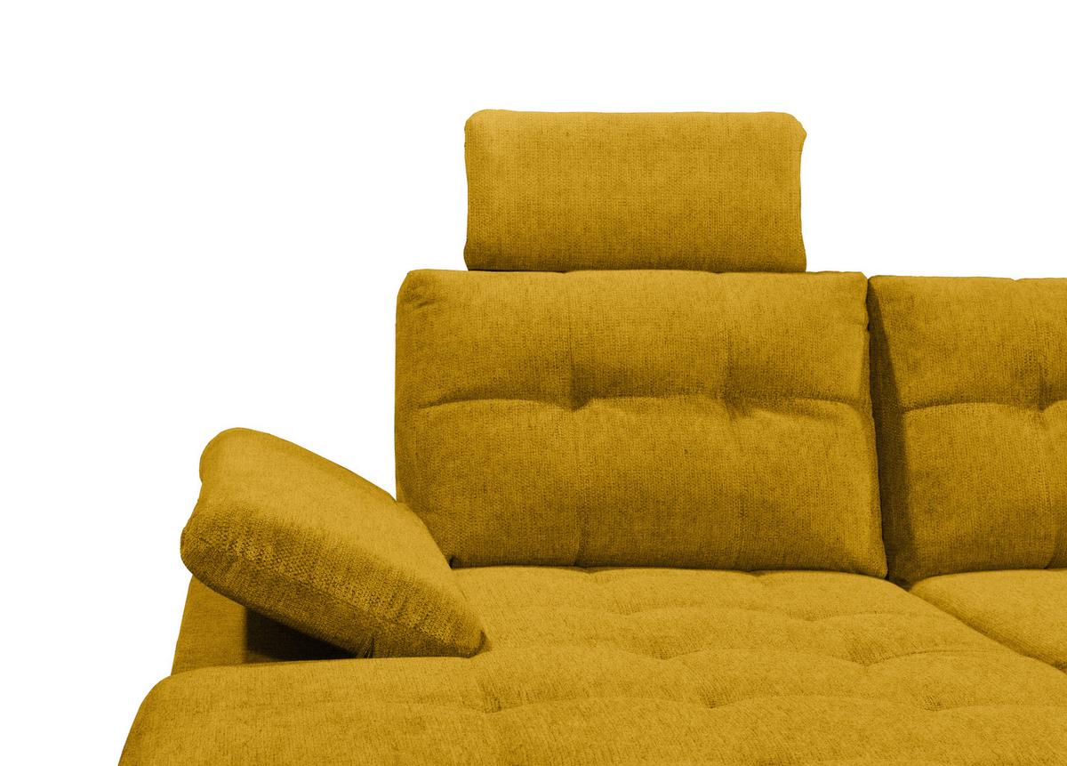 Wohnlandschaft Durban U Gelb U: 170/324/218 Cm - Gelb/Schwarz, KONVENTIONELL, Textil (170/324/218cm) - MID.YOU