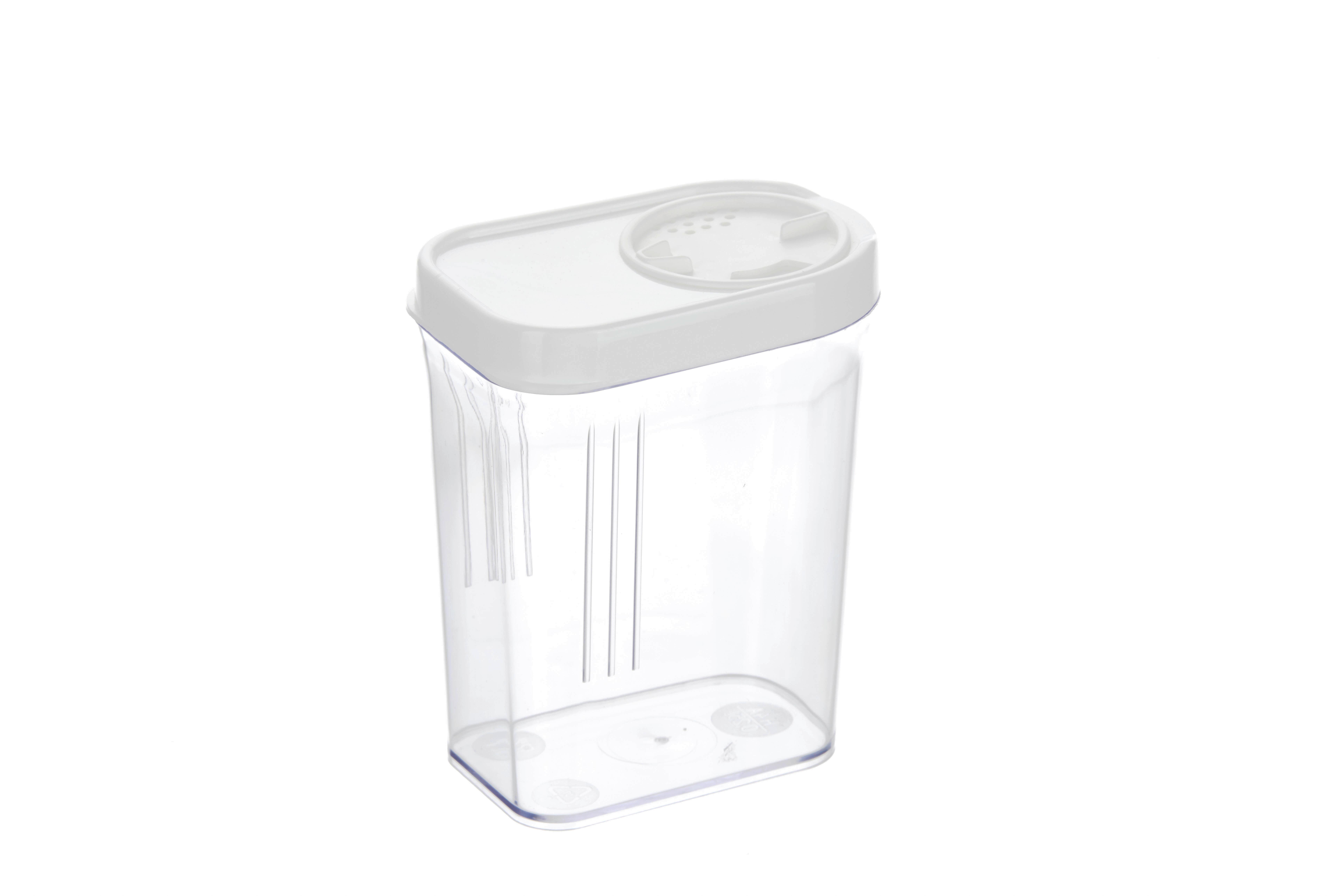 Schüttdose Cora ca. 250 ml, spülmaschinengeeignet - Blau/Weiß, KONVENTIONELL, Kunststoff (8/5,5/10cm)