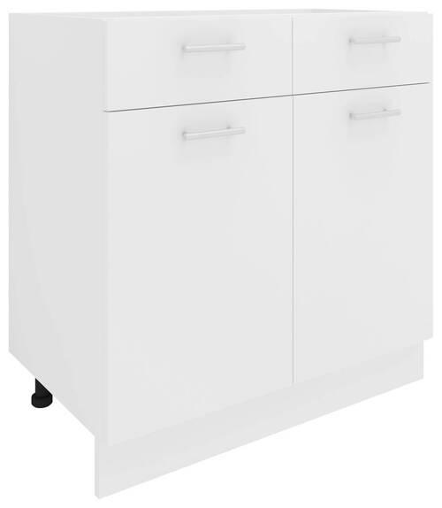 Küchenunterschrank Esilo 80 cm Weiß - Weiß, KONVENTIONELL, Holzwerkstoff (80/82/46cm) - MID.YOU