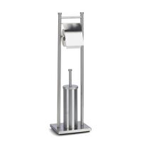 Wc-bürstenkombination Silberfarben B: 22 Cm - Silberfarben, Basics, Kunststoff/Metall (22/18/76cm) - Zeller Present