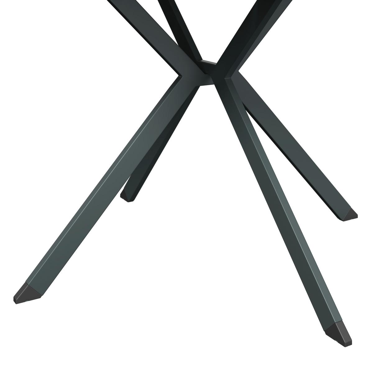 Gartentisch Marbella - Schwarz/Grau, MODERN, Kunststoff/Metall (113/74/113cm) - Beldano