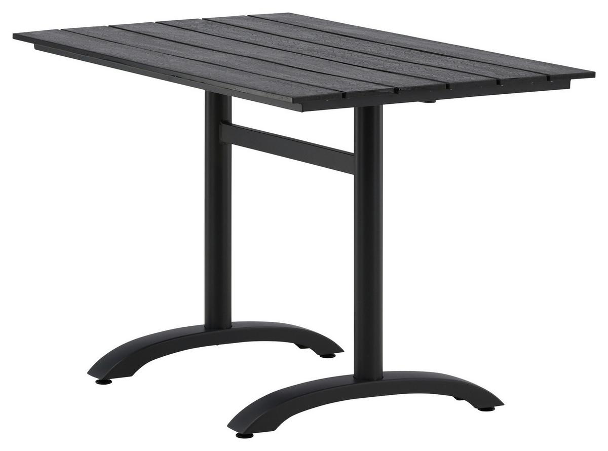 Gartentisch Denver - Schwarz, KONVENTIONELL, Metall (120/70/74cm) - Gardenson