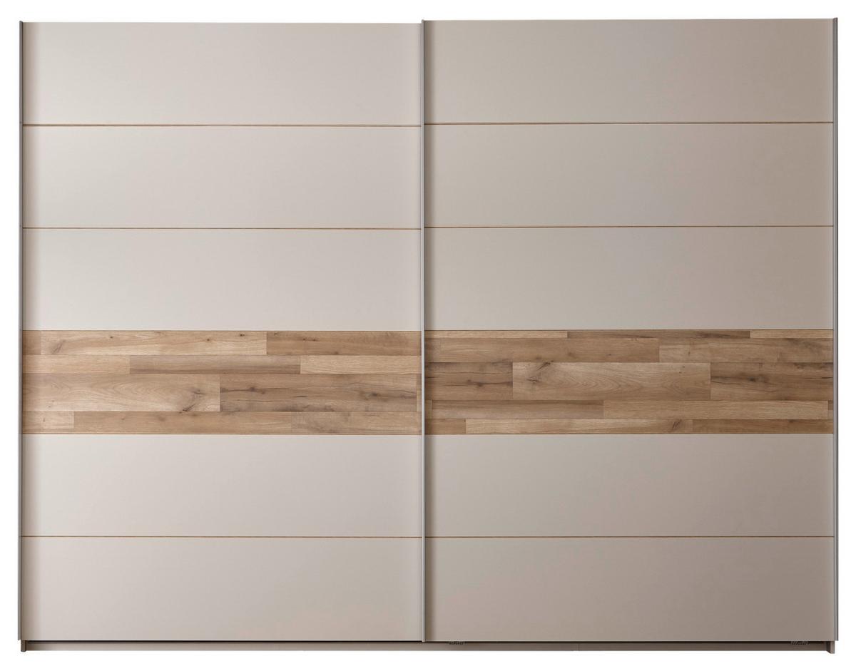 SKRIŇA S POS. DVER. – HOR.VED CADORE - šampanská/farba duba, Modern, kov/kompozitné drevo (270/210/60cm) - MID.YOU