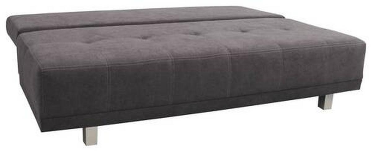 2-Sitzer-Sofa Mit Schlaffunktion Laser B: 194 cm - Chromfarben/Graubraun, Design, Textil (194/77/89cm) - MID.YOU