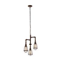 Hängeleuchten Port Seton H: 110 Cm 3-Flammig, Stahl - Braun, KONVENTIONELL, Metall (36/110cm) - Eglo