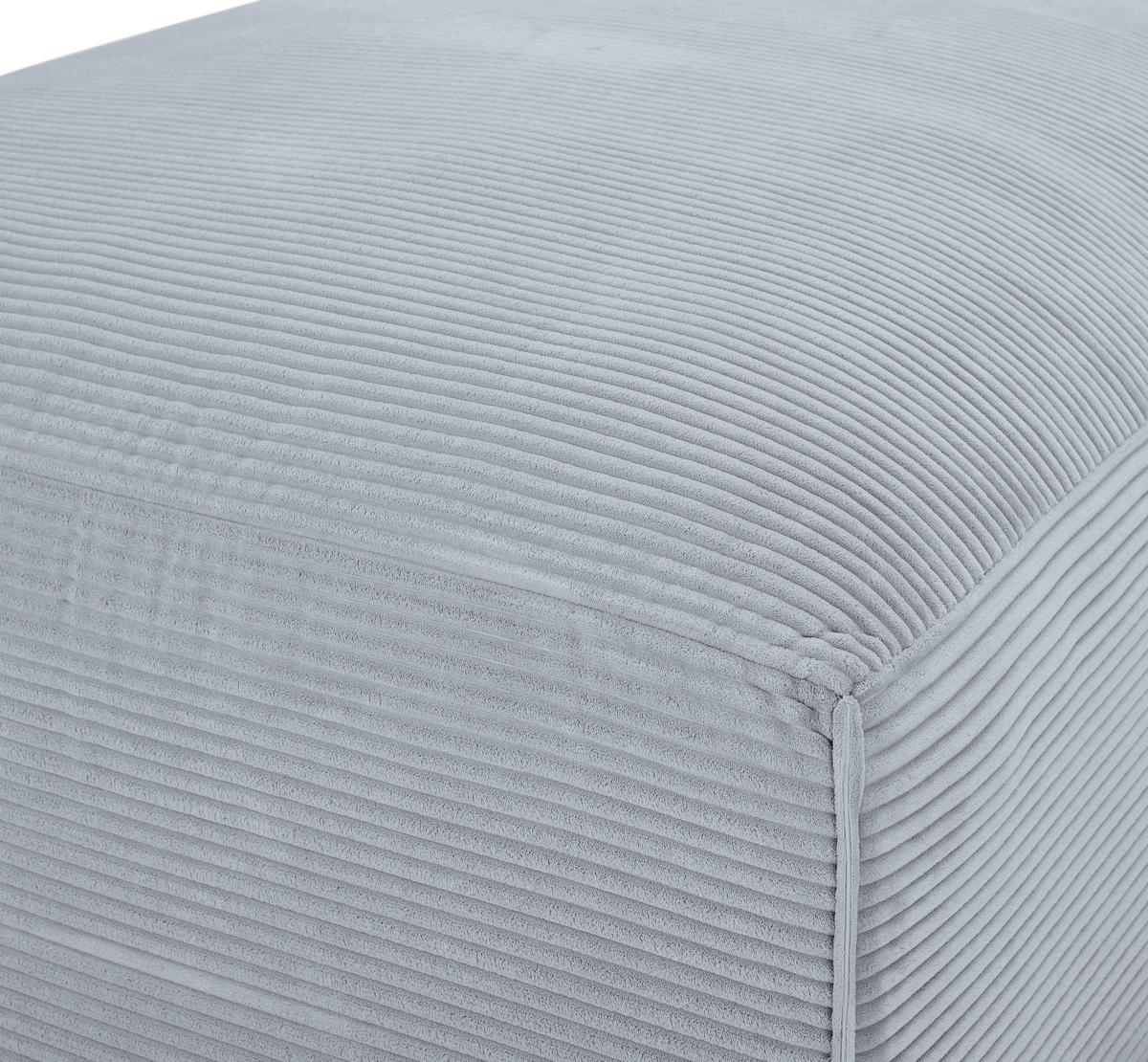 Ecksofa Mit Zierkissen Pearl Grau 303x196 Cm - Schwarz/Grau, Design, Textil (303/196cm) - Livetastic