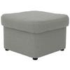 Polsterhocker Papenburg Silberfarben Webstoff H: 40 Cm - Silberfarben/Schwarz, KONVENTIONELL, Textil (60/40/60cm) - MID.YOU