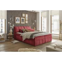 Boxbett Mit Topper+bettkasten 160x200 Cm Valencia - Rot/Schwarz, MODERN, Holzwerkstoff/Textil (160/200cm) - MID.YOU