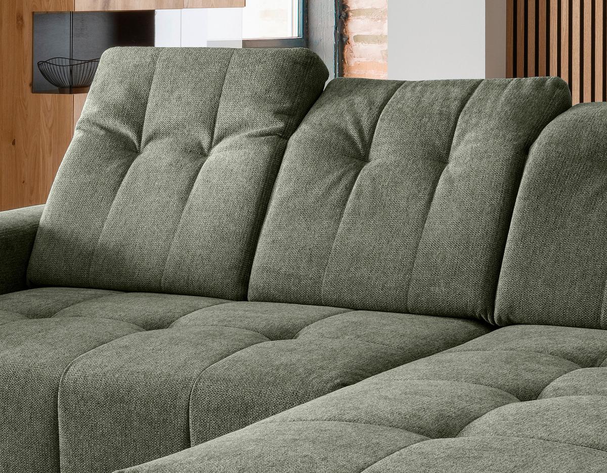 Ecksofa Sano, Grün S: 258x180 cm - Schwarz/Grün, MODERN, Textil (258/180cm) - Livetastic