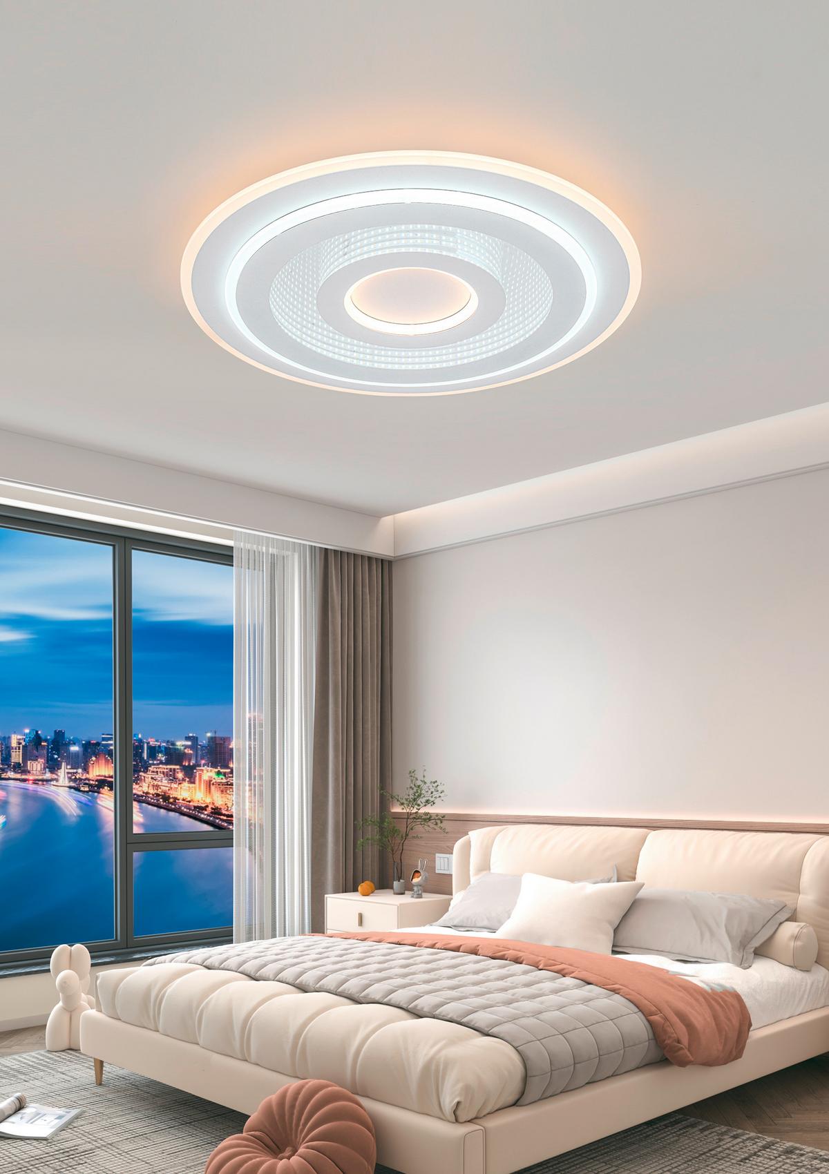 STROPNÍ LED SVÍTIDLO BIRTU - bílá, Moderní, kov/plast (49/4,3cm) - Mömax