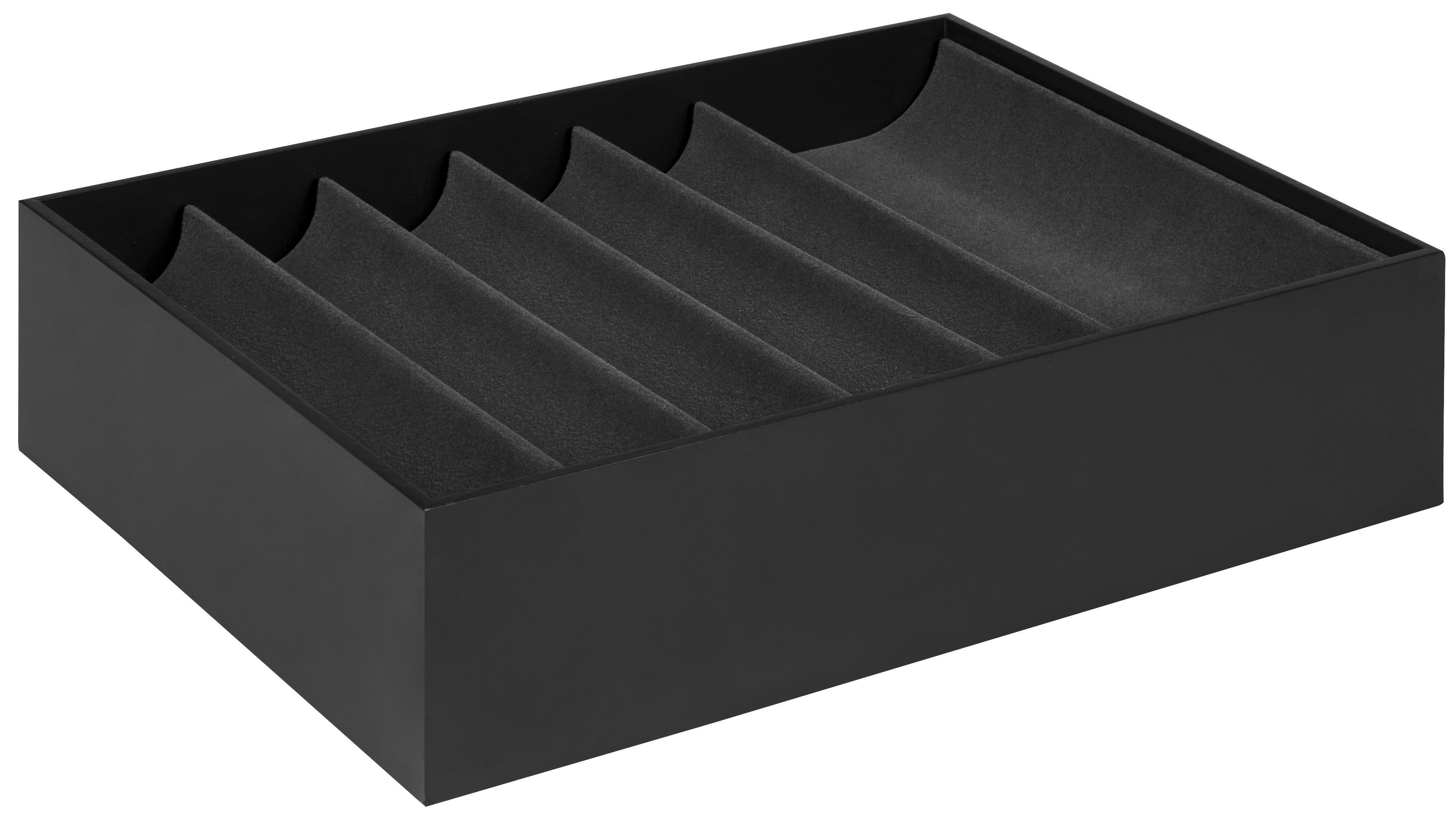 Šperkovnice Unit, S - šedá, Konvenční, kompozitní dřevo/textil (43/34/10,5cm) - Premium Living