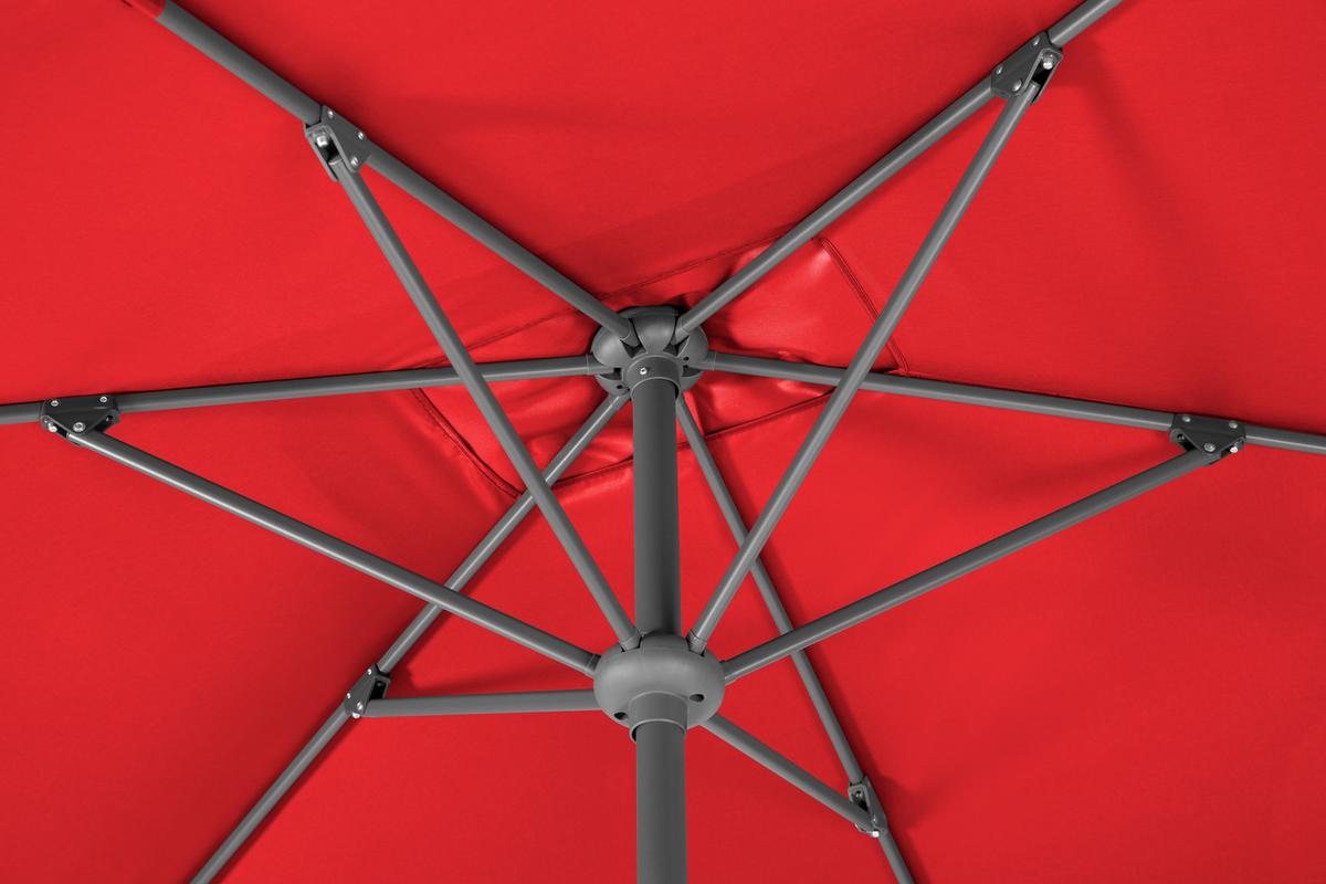 Sonnenschirm Tunis Bxhxt: 150x250x270 Cm Rot - Anthrazit/Rot, Basics, Textil/Metall (150/250/270cm) - Schneider