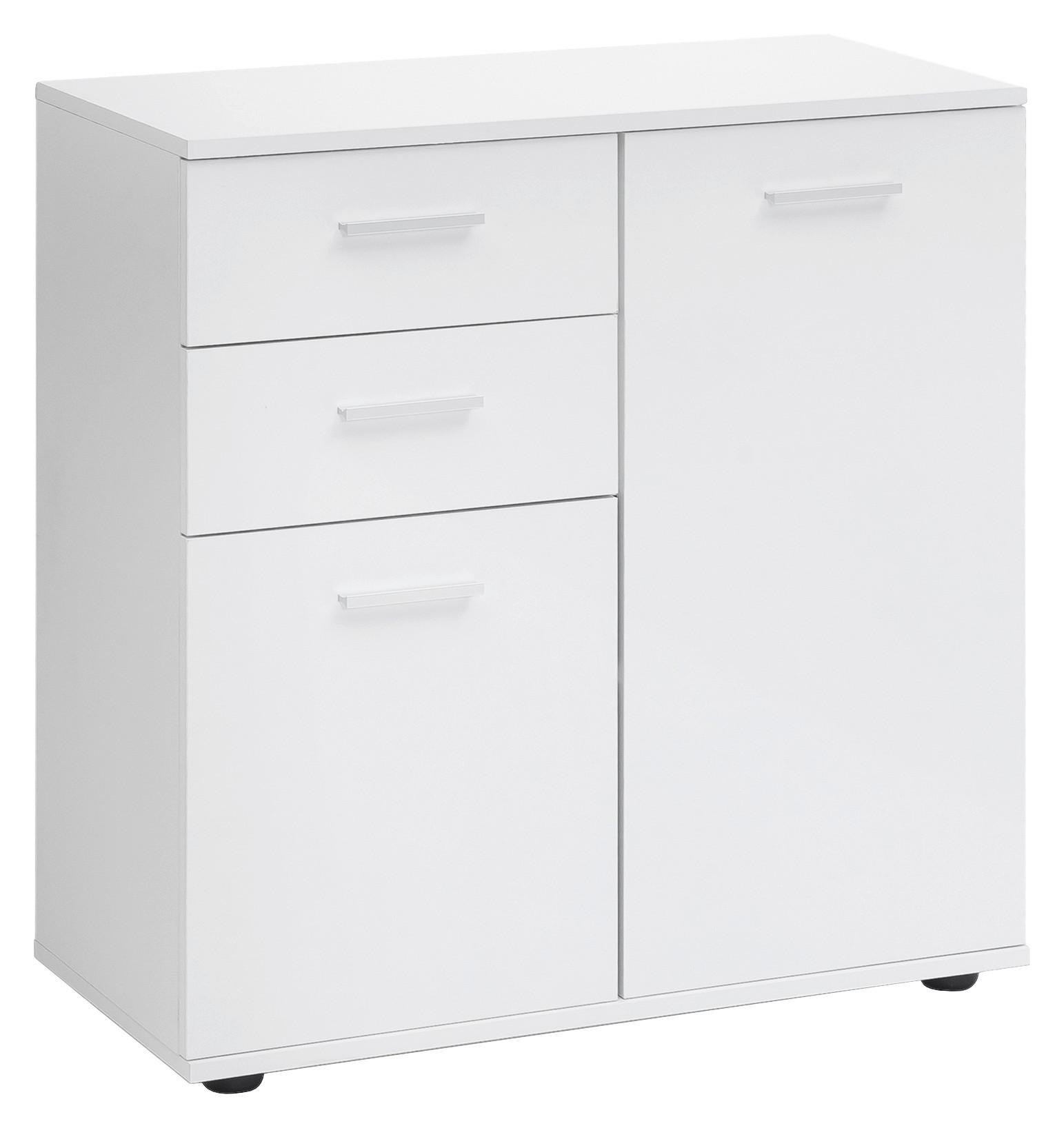 Kommode 71 cm Svenja, Weiß - KONVENTIONELL, Holzwerkstoff (71/78/35cm) - MID.YOU