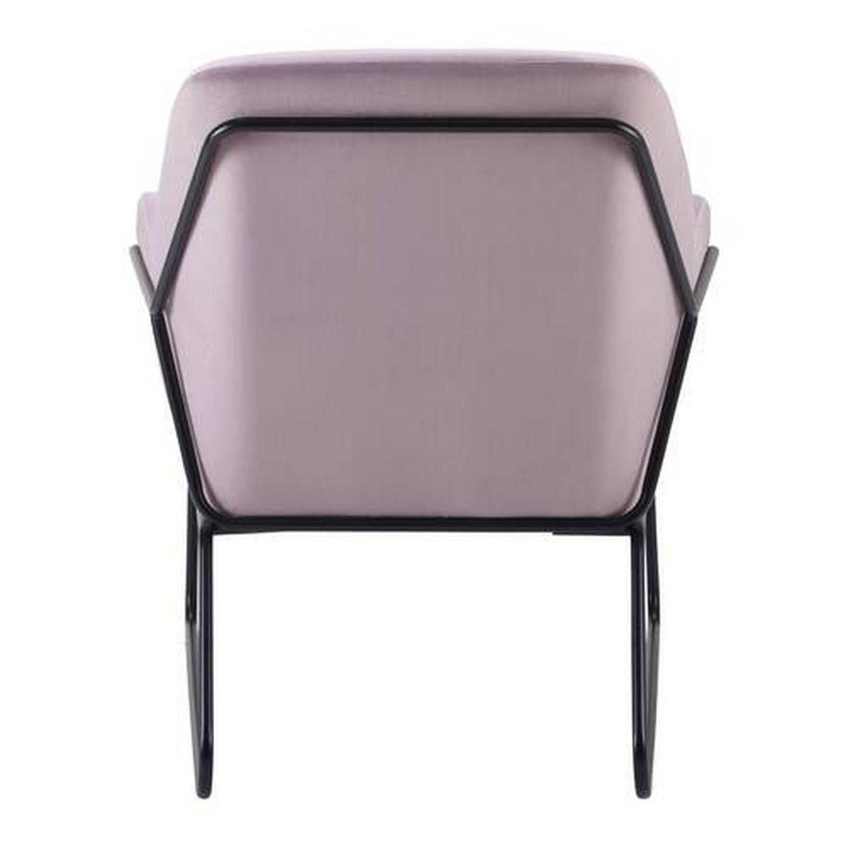 Čalouněné křeslo KEZIA, růžové - růžová/černá, Moderní, kov/textil (71/84cm) - Bessagi Home
