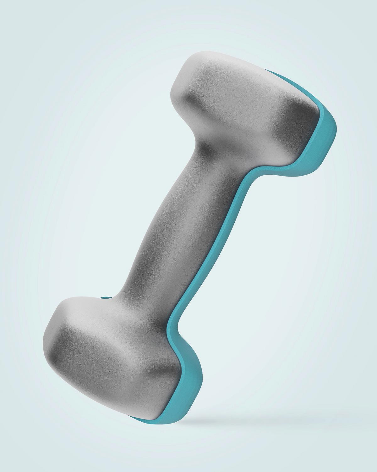 Fitness-Set Dumbbell Hellblau/ Dunkelblau/Hellrosa B: 38,5 cm - Hellrosa/Dunkelblau, Basics, Metall (38.5/14.5/35.5cm)