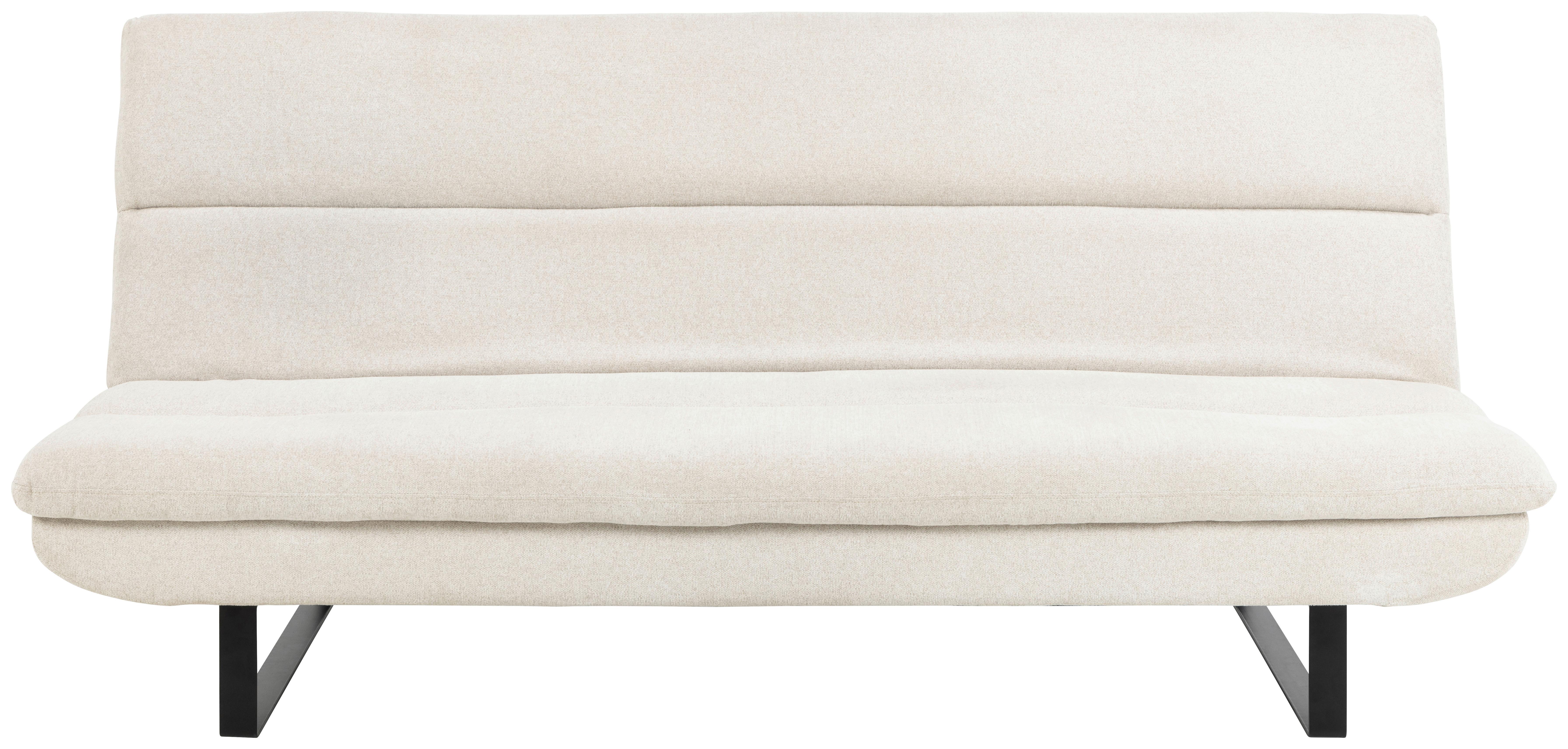 3-sitzer-sofa Mit Bettkasten Abonne B: 200 Cm - Beige/Schwarz, KONVENTIONELL, Textil (200/91/124cm) - MID.YOU