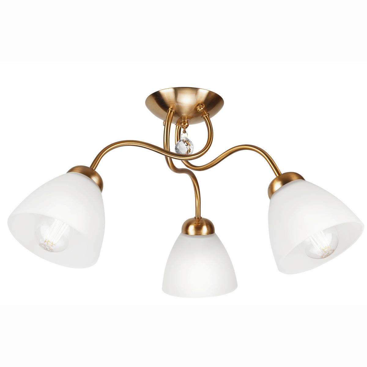 Hängeleuchte Miranda Goldfarben D: 60 Cm - Goldfarben, KONVENTIONELL, Glas/Metall (60/31cm)