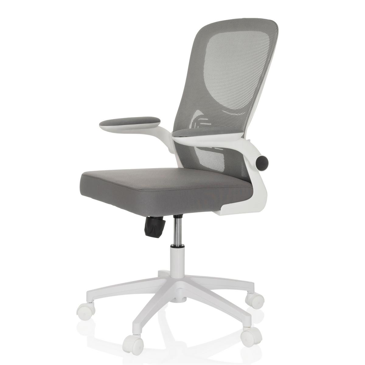 Drehstuhl Grau B: 60 Cm - Grauweiß/Weiß, MODERN, Kunststoff/Textil (60/95-105/54cm) - MID.YOU