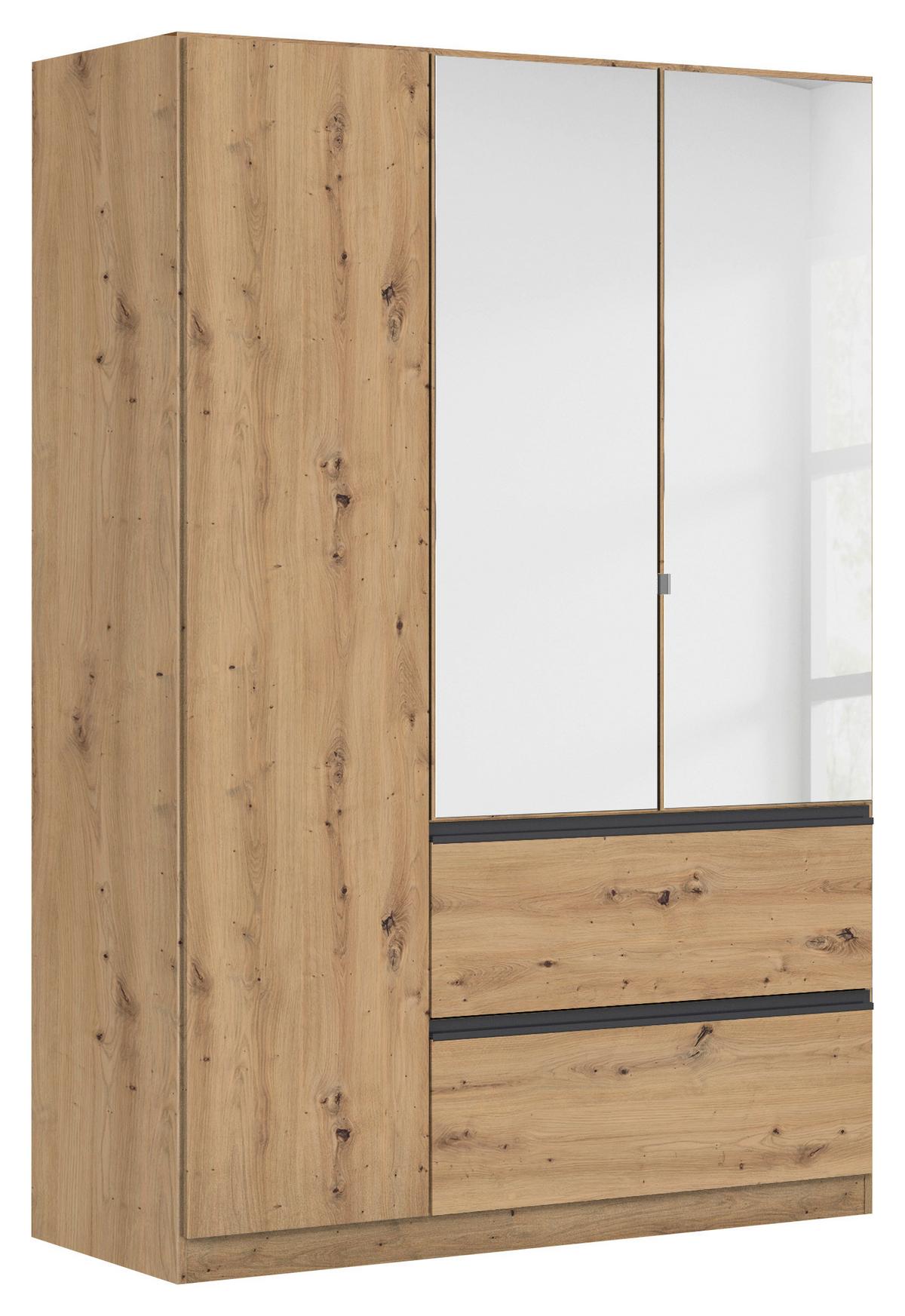 Drehtürenschrank Costa Eiche Artisan Dekor - Eiche Artisan, MODERN, Holzwerkstoff (136/197/54cm) - Rauch Möbel