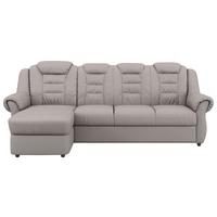 Ecksofa Boston Hellbraun Lederlook - Hellbraun/Schwarz, KONVENTIONELL, Textil (165/262cm) - Livetastic