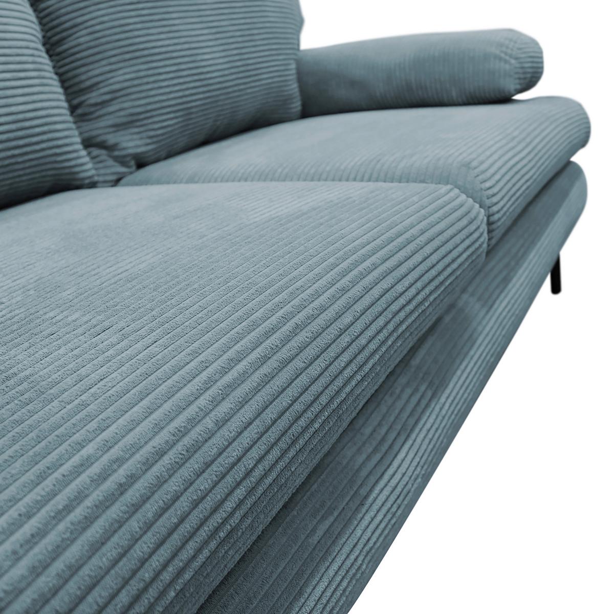 2-sitzer-sofa Mit Schlaffunkt. Fiore Und Bettkasten Türkis - Türkis/Schwarz, Design, Textil (202/85/99cm) - P & B