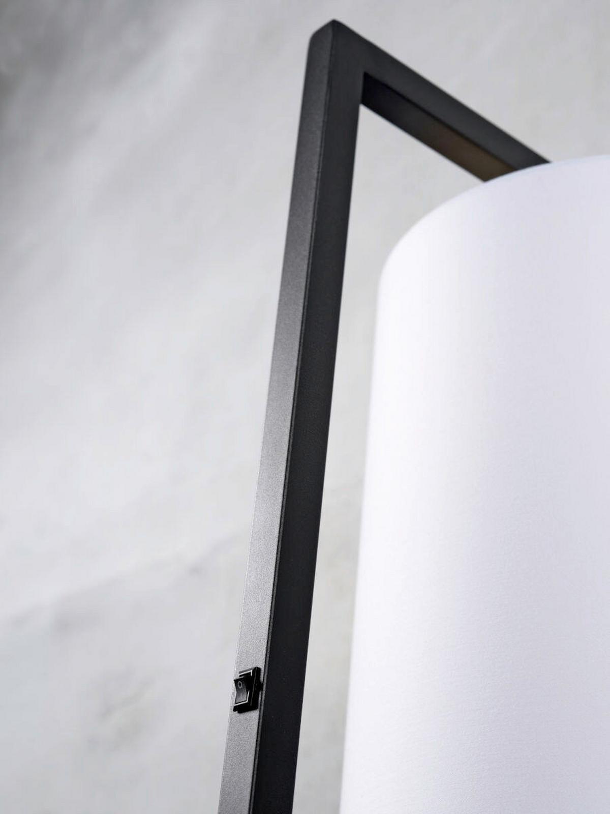 Stehlampe Boston Schwarz/ Hellbeige 1-Flammig - Beige/Schwarz, Basics, Textil/Metall (35/160cm) - It's about Romi