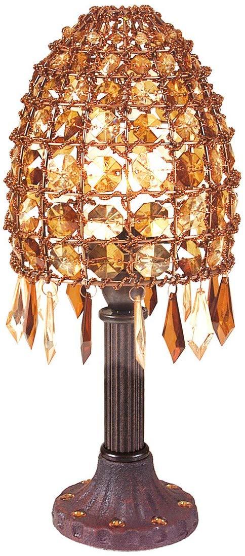 Tischlampe Bella Grau mit Acrylsteinen