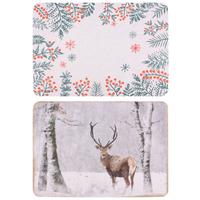 Platzdeckchen Marie - Beige/Rot, KONVENTIONELL, Textil (43/30cm) - Luca Bessoni