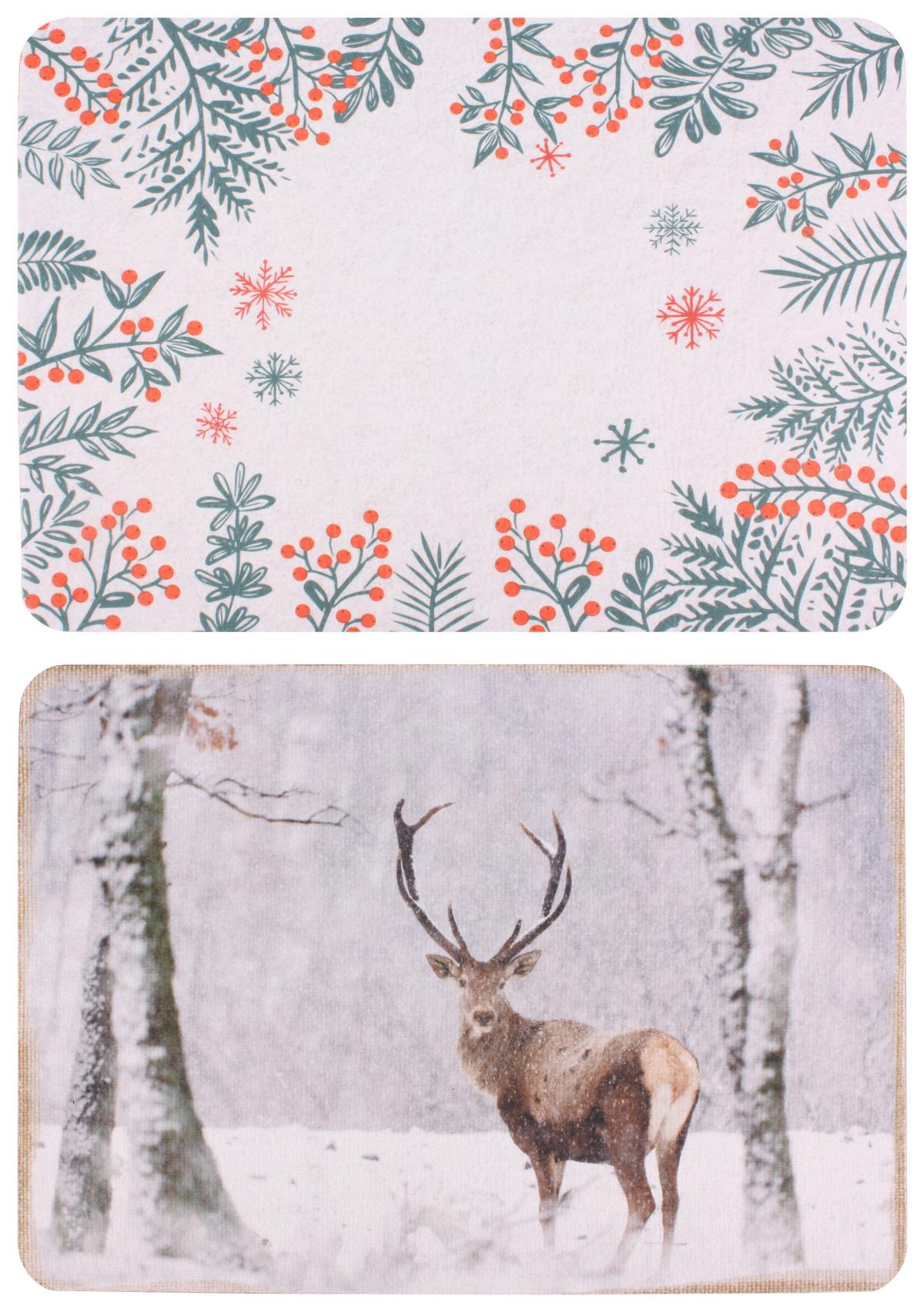 Platzdeckchen Marie - Beige/Rot, KONVENTIONELL, Textil (43/30cm) - Luca Bessoni