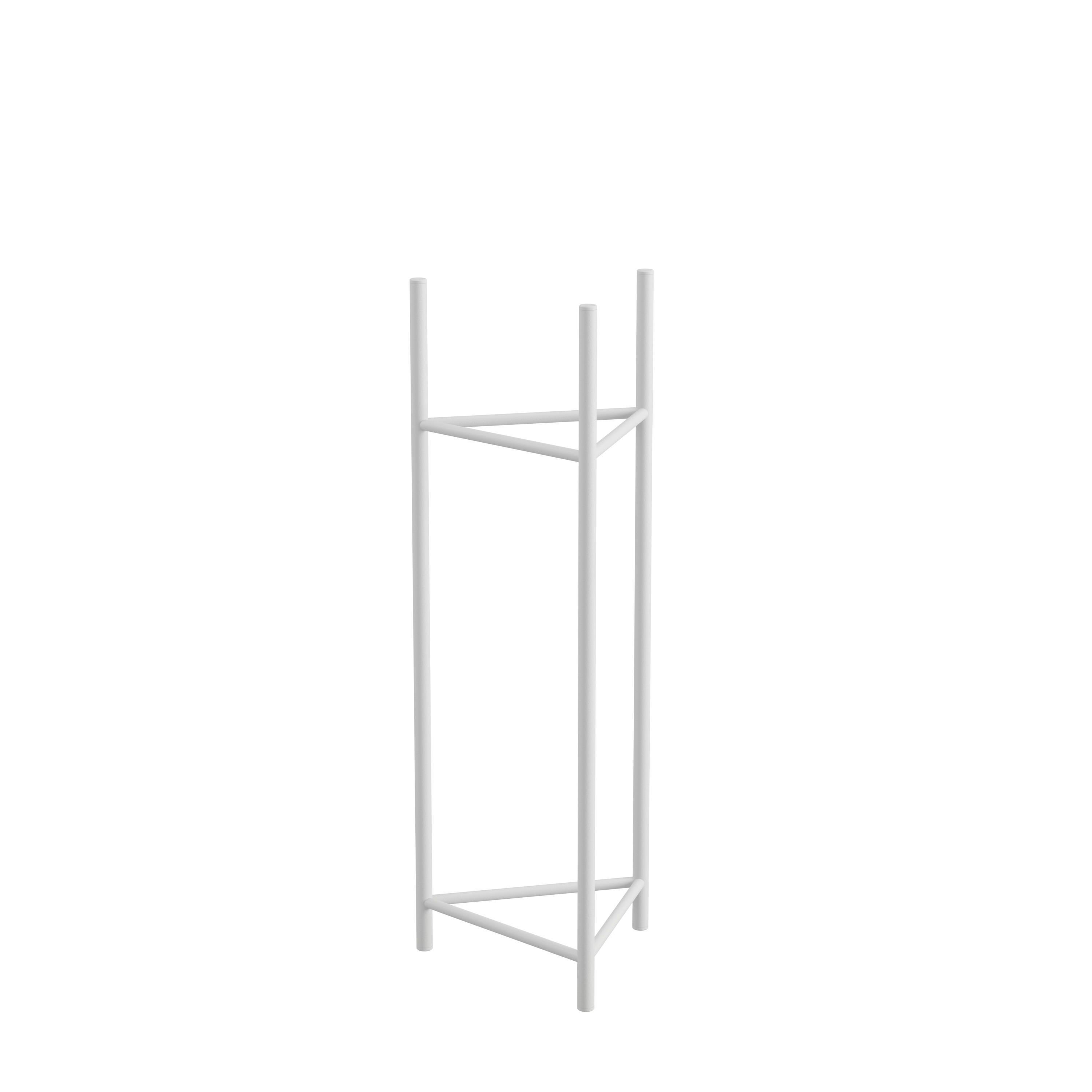 Blumenständer Aluminium Weiß BxHxT: 27x75x27 cm - Weiß, Basics, Metall (27/75/27cm)