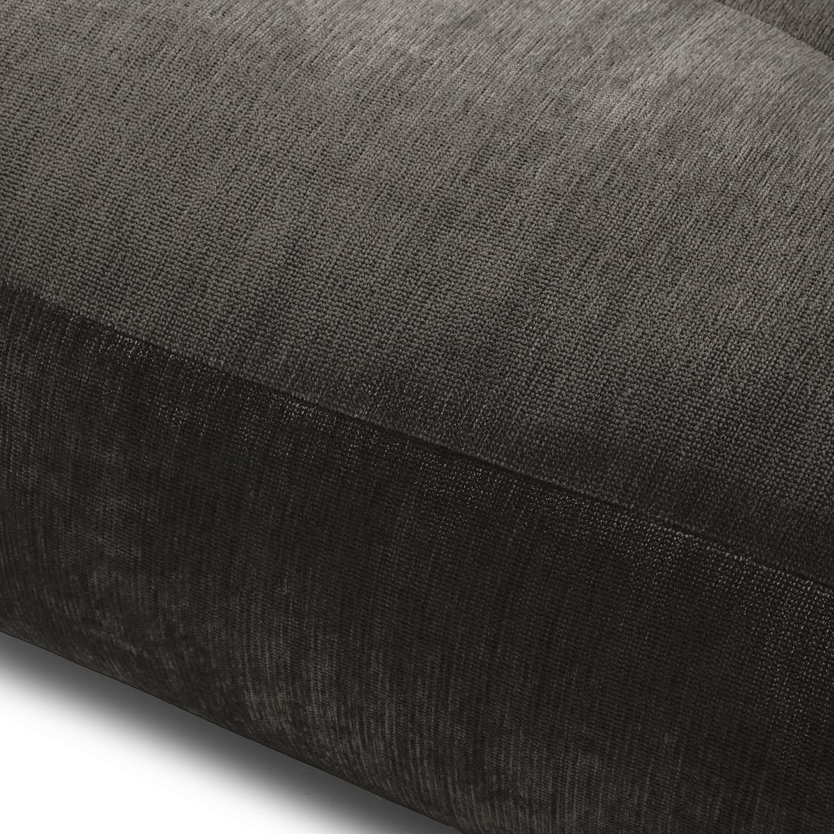 Hocker Be Fluffy - Anthrazit/Schwarz, MODERN, Textil (112/46/65cm) - Trendmanufaktur